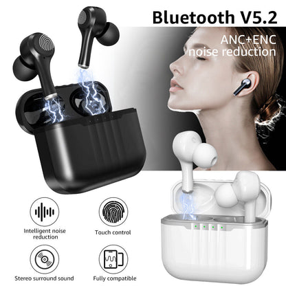 J7 Active Noise Cancelling in-Ear Wireless Earbuds Bluetooth 5.2 - White